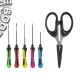 Набор из титановых игл и ножниц Korum Ti Baiting Tool & Scissor Set