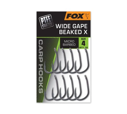 Крючки с широким зевом и загнутым жалом FOX Wide Gape Beaked X