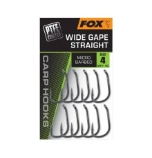 Крючки с широким зевом и прямым жалом FOX Wide Gape Straight №2