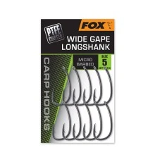 Крючки с широким зевом и длинным цевьем FOX Super Wide Gape Long Shank