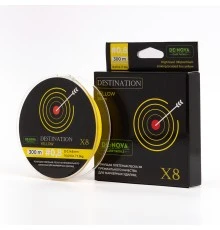 Плетёная леска тонущая De-Nova DSTN Х8 300м Yellow 0.148mm 7.3kg
