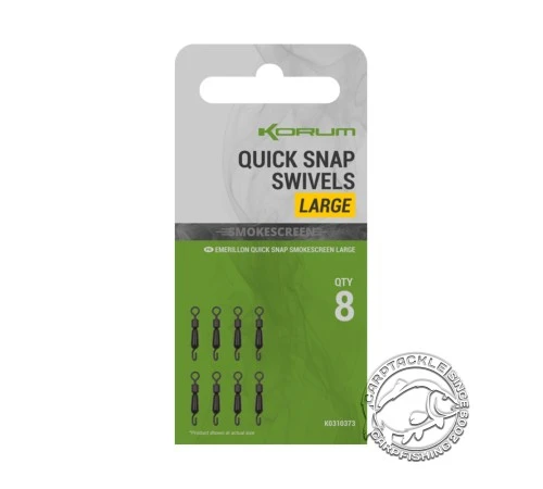 Быстросъемные вертлюги Korum Smokescreen Quick Snap