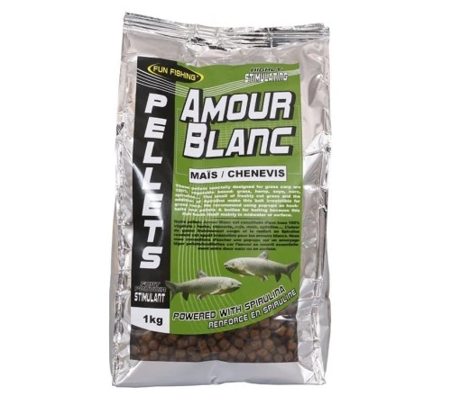 Пеллетс Fun Fishing Amour Blanc Pellets Corn/Hempseed 6mm 700g