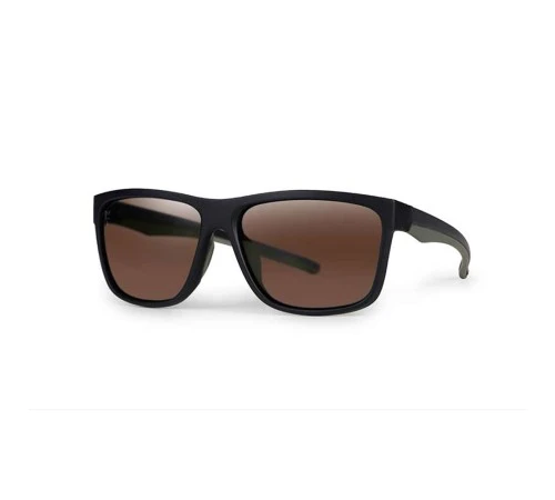 Поляризационные солнцезащитные зелено-черные очки Fox Collection Green Black Shades - Brown Lens