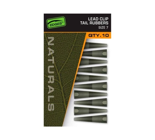 Конусы для безопасных клипс Fox EDGES Naturals Lead Clip Tail Rubbers №7