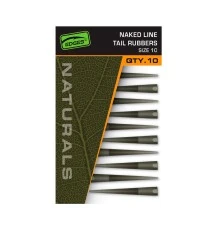 Конусы удлиненные для безопасных клипс Fox EDGES Naturals Naked Line Tail Rubbers №10