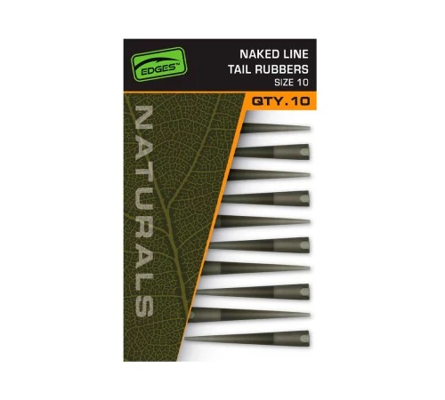 Конусы удлиненные для безопасных клипс Fox EDGES Naturals Naked Line Tail Rubbers №10