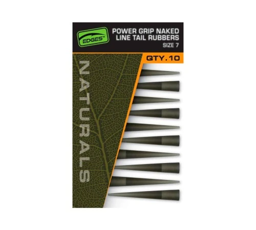 Конусы удлиненные для безопасных клипс Fox EDGES Naturals Power Grip Naked Line Tail Rubbers №7
