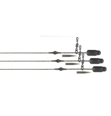 Готовые оснастки вертолет на ледкоре без сердечника FOX Submerge EDGES х 3шт Naturals 30lb