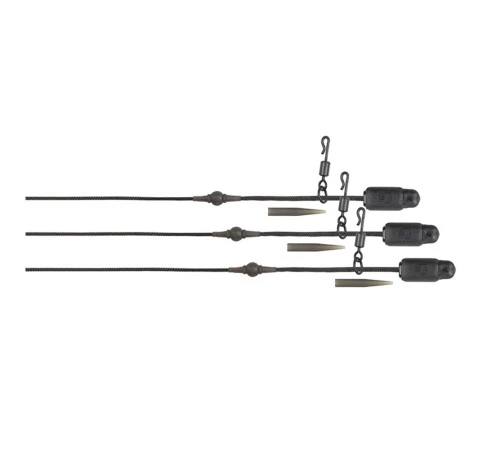 Готовые ледкоры с безопасной клипсой для вертолета FOX EDGES 50lb х 3шт Leadcore Heli-Clip Rig