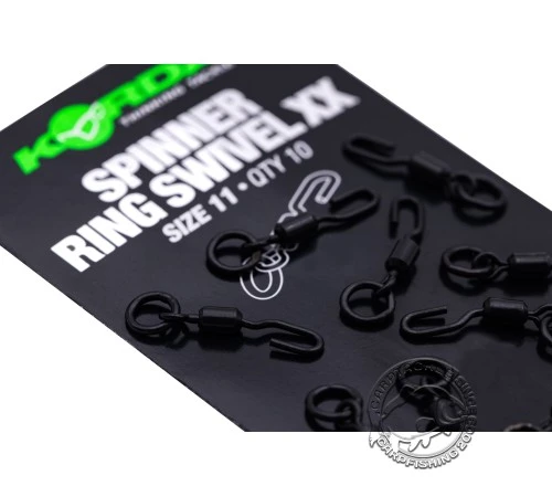 Вертлюг с кольцом и быстросъемом Korda Spinner Ring Swivels XX №11