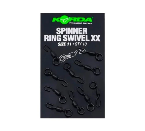 Вертлюг с кольцом и быстросъемом Korda Spinner Ring Swivels XX №11