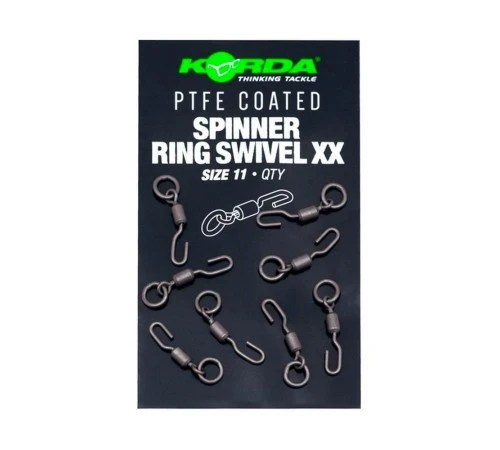 Вертлюг с кольцом и быстросъемом Korda PTFE Spinner Ring Swivels XX №11