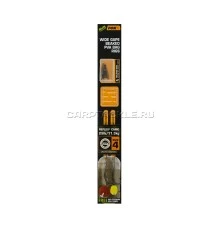 Готовые поводки Fox Edges Wide Gape Beaked PVA Bag Rigs 20lb Size 6 Brown & Green