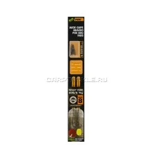 Готовые поводки Fox Edges Wide Gape Beaked PVA Bag Rigs 20lb Size 8 Brown & Green