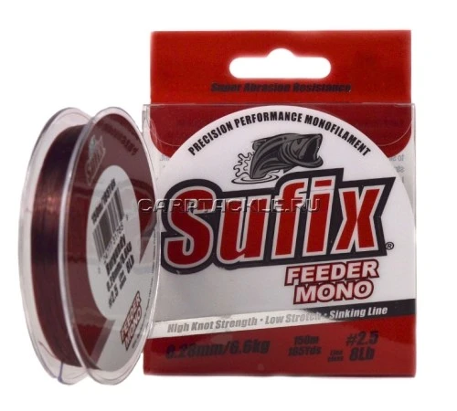 Леска Sufix Feeder mono Burgundy 150м 0.18мм
