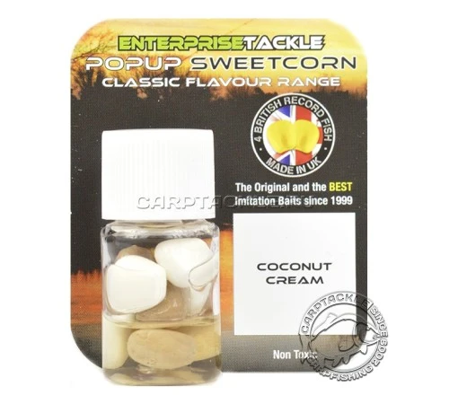 Искусственная плавающая насадка Enterprise Tackle Pop Up COCONUT CREAM-WHITE/BEIGE corn