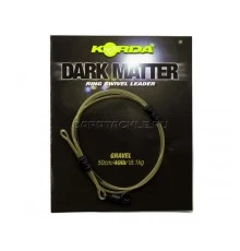 Готовый монтаж Korda Dark Matter Leader # 8 Ring Swivel 50cm Gravel 40lb