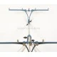 Род-под на четыре удилища Meccanica Vadese Technick 4 Rods Steel / Blue